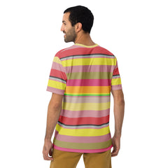 Carnival Confetti Colorful Stripe All-Over Print Men's Crew Neck T-Shirt