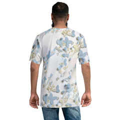 Man wearing Melody Mosaic Crew Neck T-Shirt outdoors.