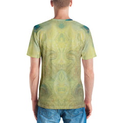 Surfer sloth graphic t-shirt for men - crew neck, perfect for summer.