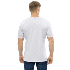 Elegant men's geometric print t-shirt for casual wear.