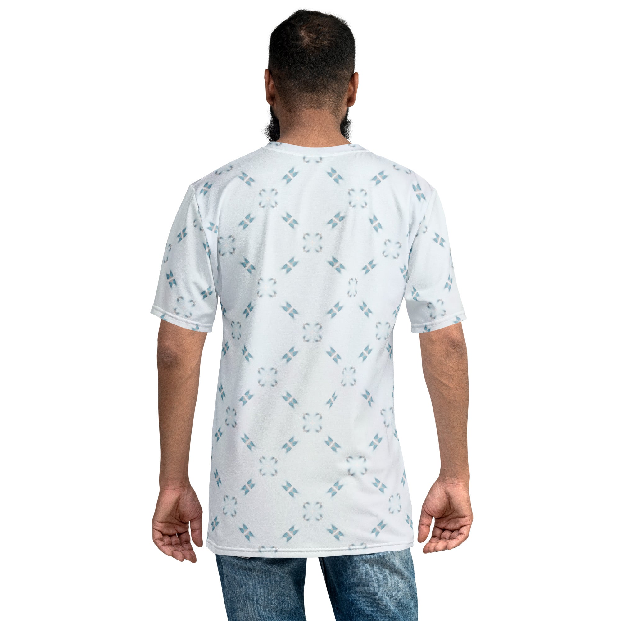 Stylish men's crew neck tee with Lotus Bloom graphic