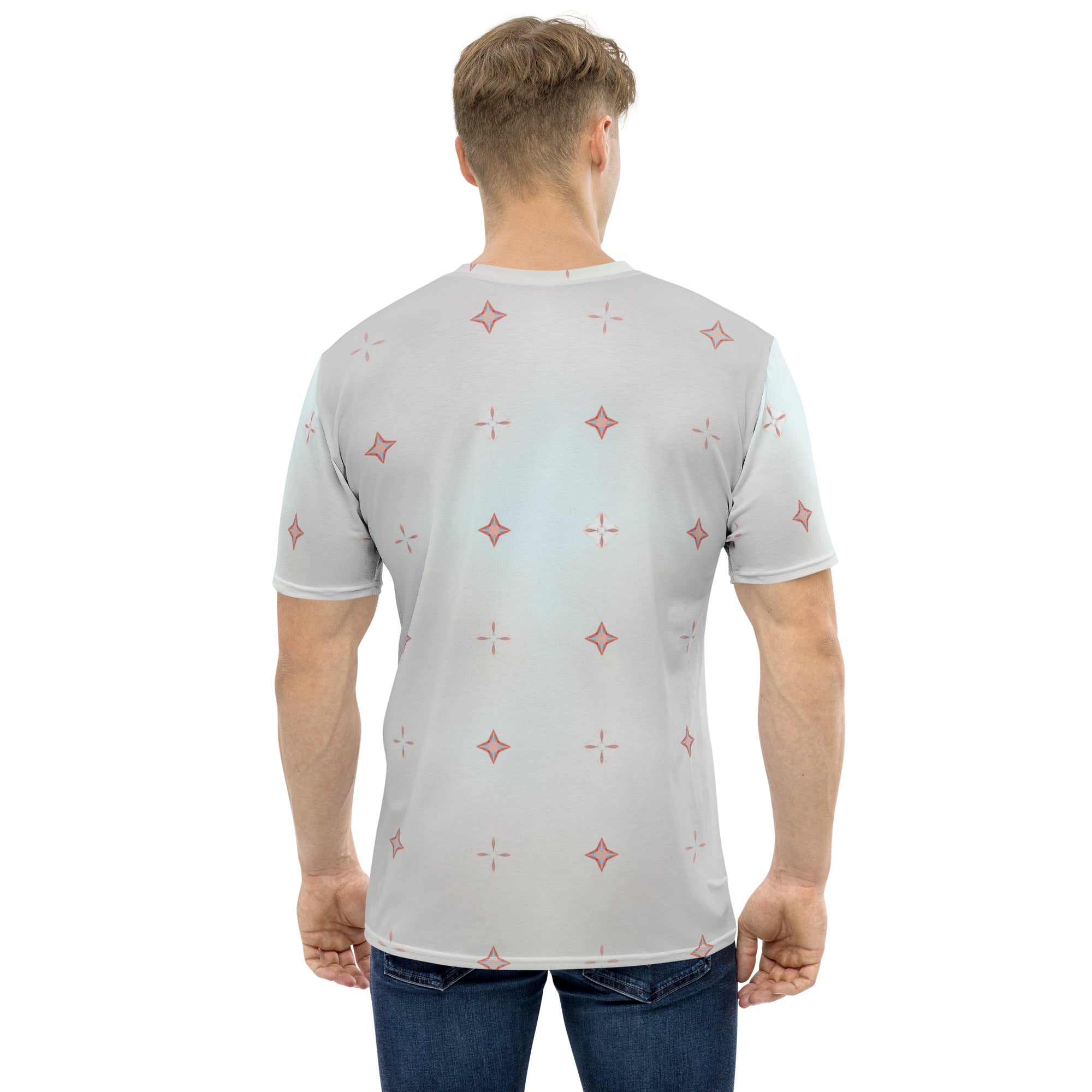 Men's Crew Neck T-Shirt with Origami Serenity Design