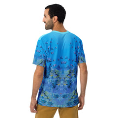 Close-up of Zen Garden men's t-shirt fabric