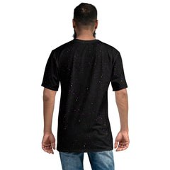 Side view of Blossom Bliss Men's Crewneck Tee showing sleeve design