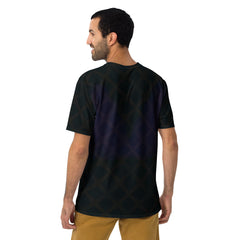 Close-up of Meadow Serenity Men's Crewneck Tee fabric pattern
