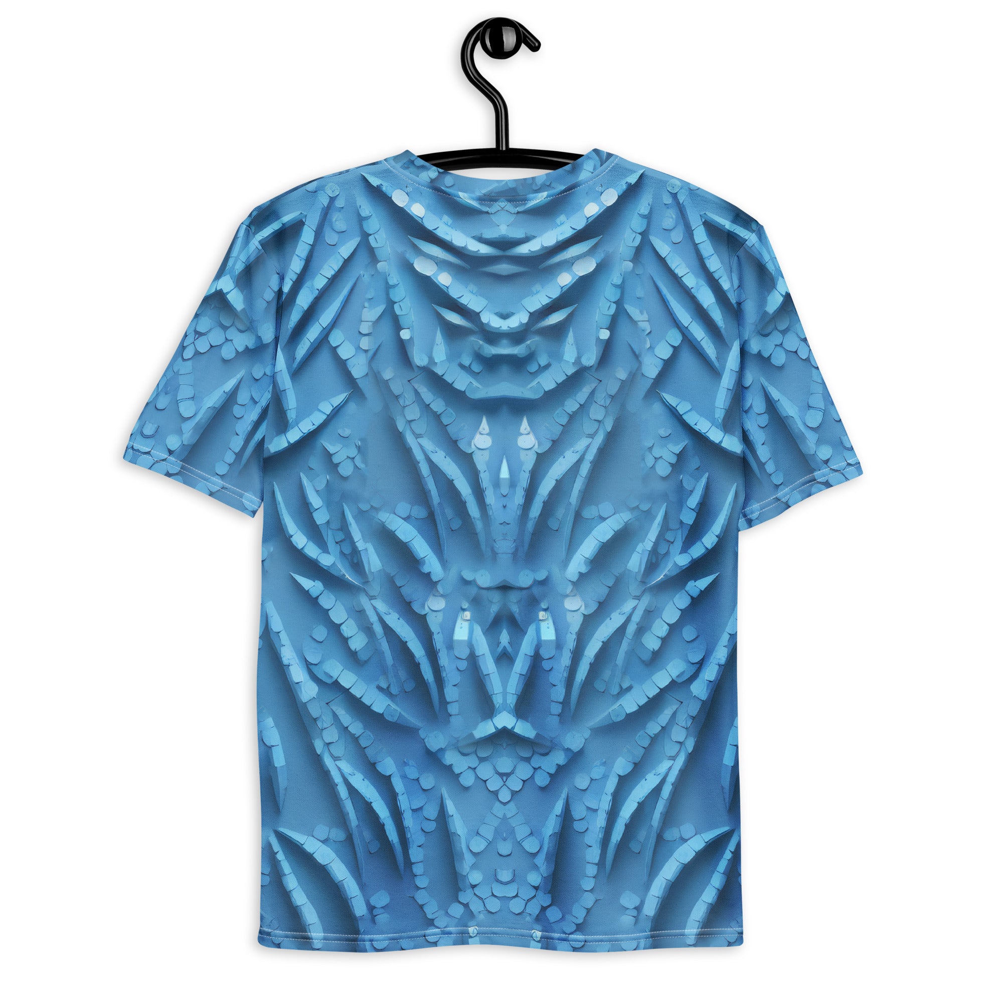 Trendy abstract wave kirigram t-shirt for men.