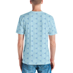 Back view of Origami Ocean Waves Men's Crew Neck T-Shirt.