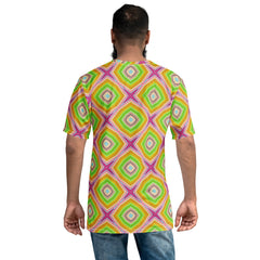 Stylish Men's Crewneck Tee with Abstract Design.