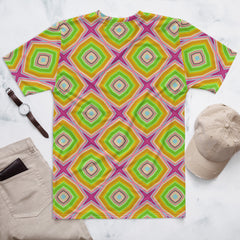 Vibrant Abstract Energy Men's T-shirt front view.