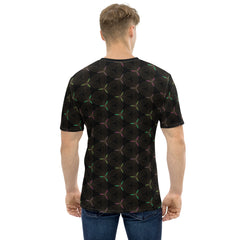 Model wearing Cosmic Patterns Crew Neck T-Shirt