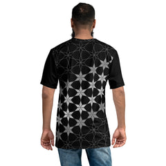 Man wearing Retro Grid Crew Neck T-shirt