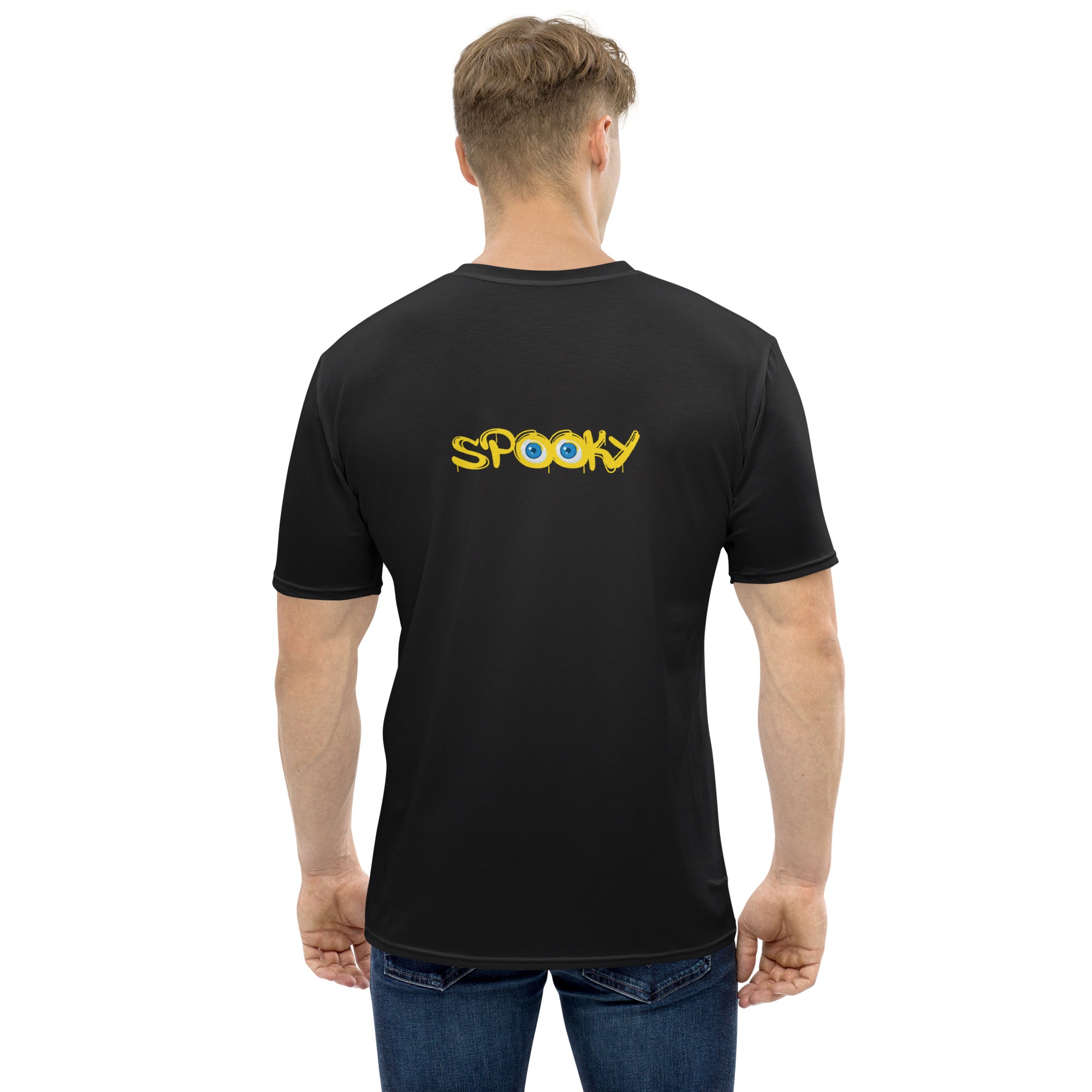 Spooky design crew neck T-shirt for men
