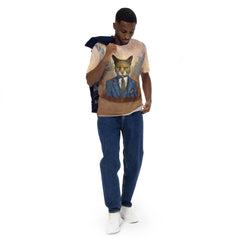 Stylish Cat Silhouettes Men's Crewneck T-shirt