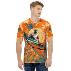 Men's Surfing Paradise Crew Neck Tee Embrace The Beach Vibes - Beyond T-shirts