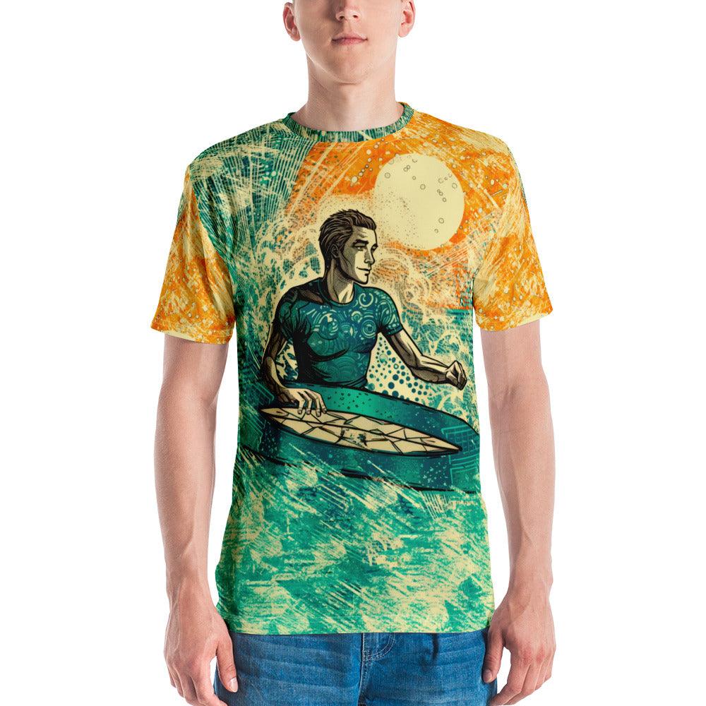 Surfing Soul Men's Crew Neck T-Shirt on Beach