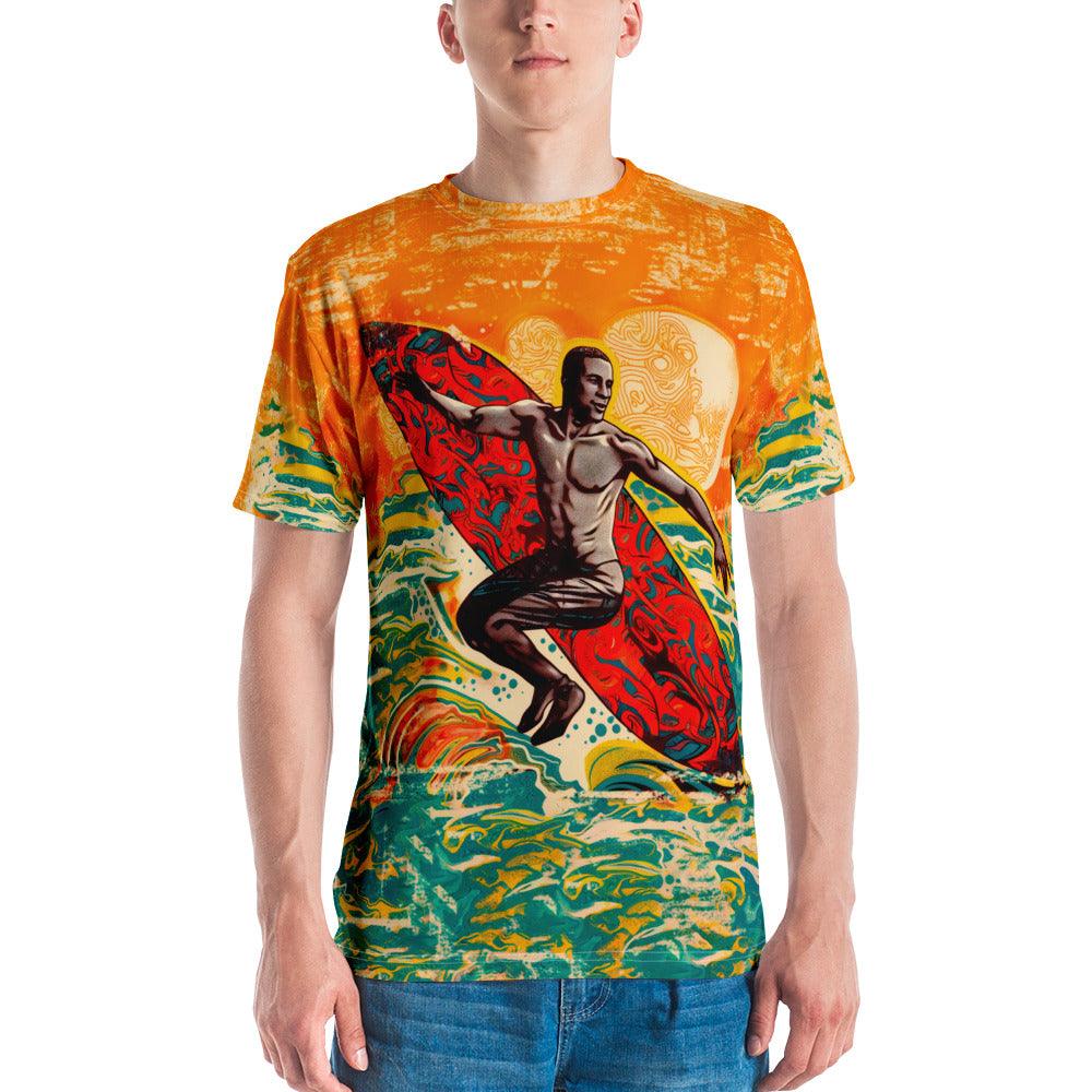 Men's Surfing Paradise Crew Neck Tee Ride The Waves In Paradise - Beyond T-shirts