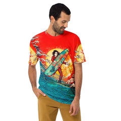 Men's Surfer's Paradise Crew Neck Tee Ride The Waves In Paradise - Beyond T-shirts