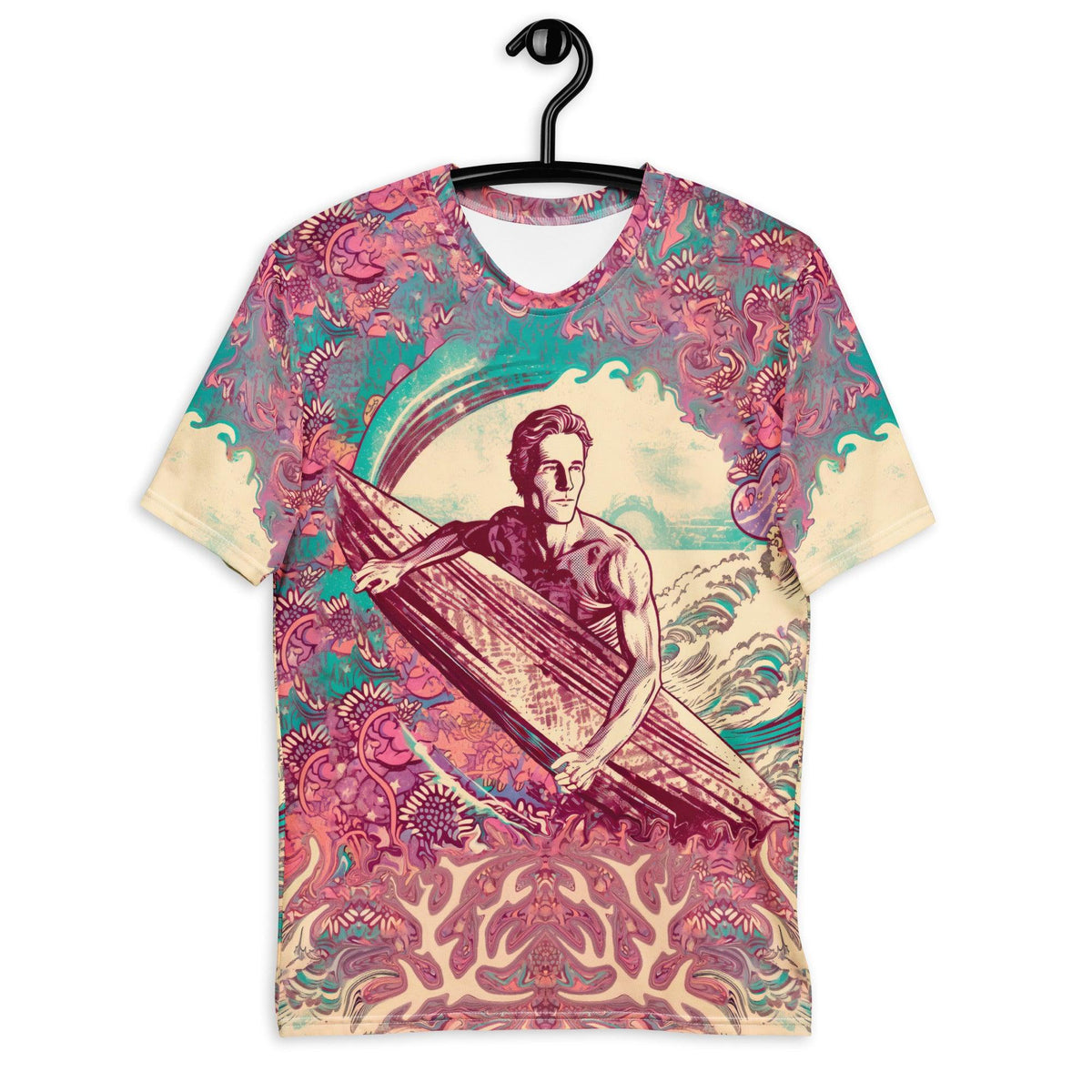 Men's Surfing Sunset Crew Neck Tee Catch The Last Wave - Beyond T-shirts