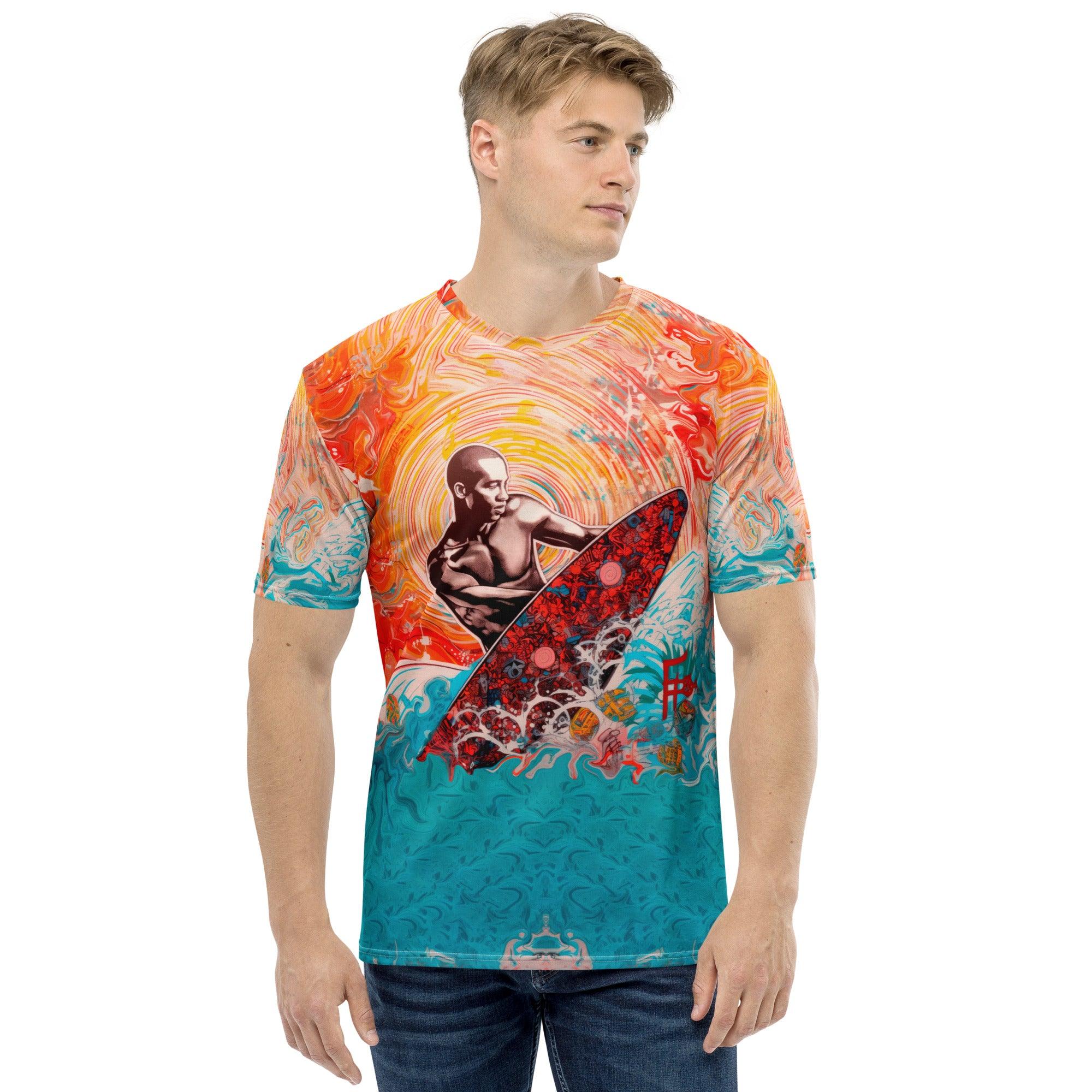 Surf Adventure Awaits Men's Crew Neck T-Shirt Embrace The Call Of The Sea - Beyond T-shirts