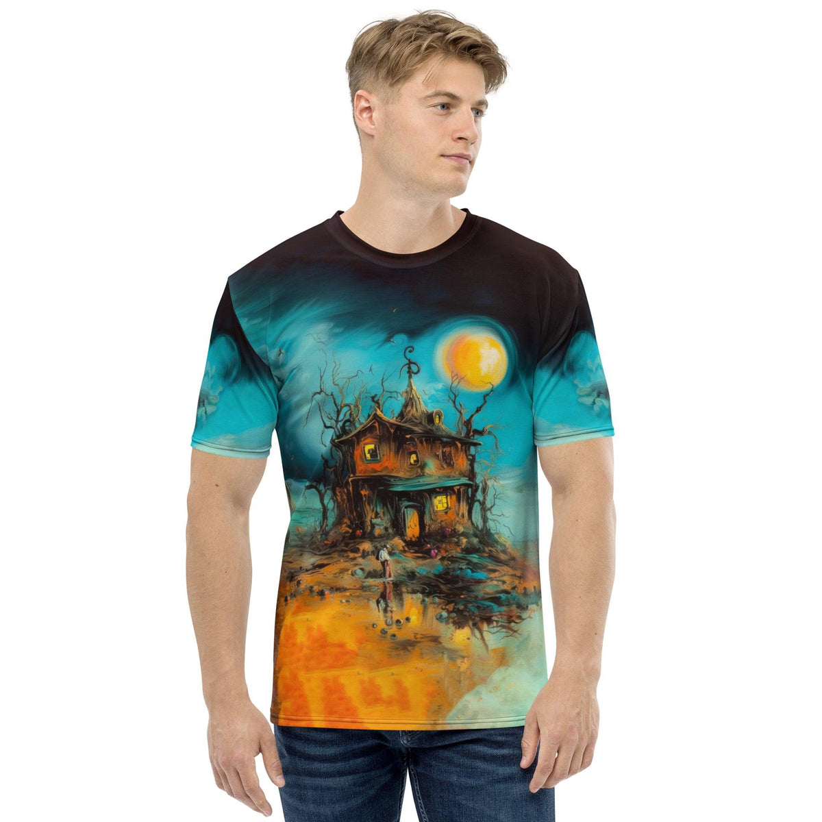 Men's Wicked All-Over Print Crew Neck Tee Tap into the Dark Magic - Beyond T-shirts