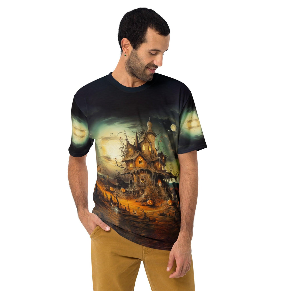 Men's Skeleton Dance All-Over Print Crew Neck Tee Join The Spooky Parade - Beyond T-shirts