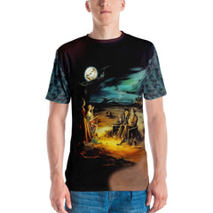 Men's Sinister Shadows All Over Print Crew Neck Tee Embrace The Darkness - Beyond T-shirts