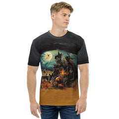 Men's Cursed All Over Print Crew Neck Tee Embrace The Supernatural" - Beyond T-shirts