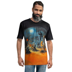 Halloween Moonlit Mystery All Over Print Men's Crew Neck Tee Embrace The Enigma - Beyond T-shirts