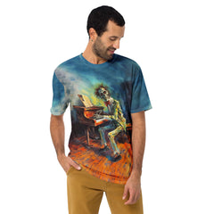 Men's Spectral Shadows All-Over Print Crew Neck Tee Embrace The Unknown - Beyond T-shirts