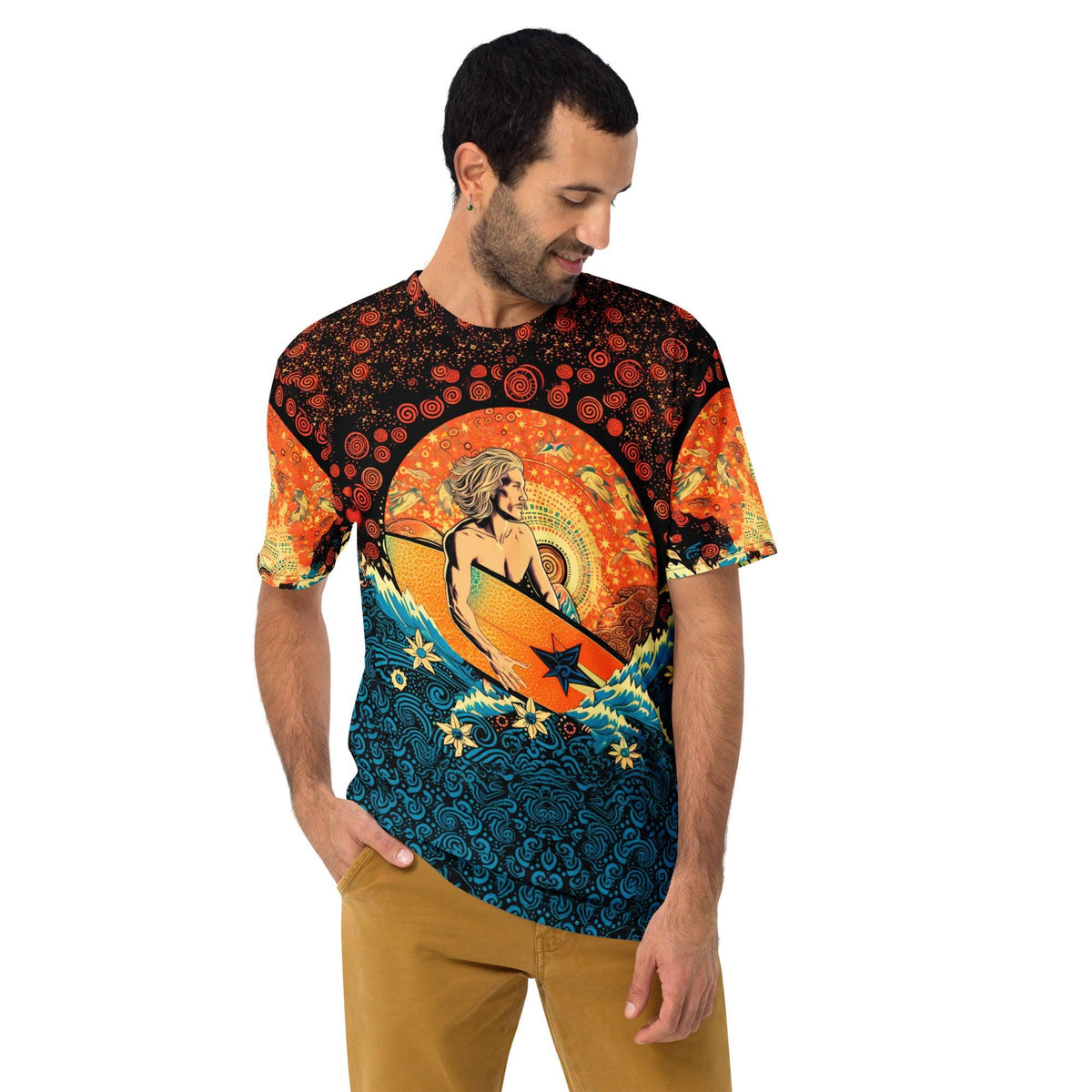 Tropical Surf Odyssey Men's Crew Neck Tee - Beyond T-shirts