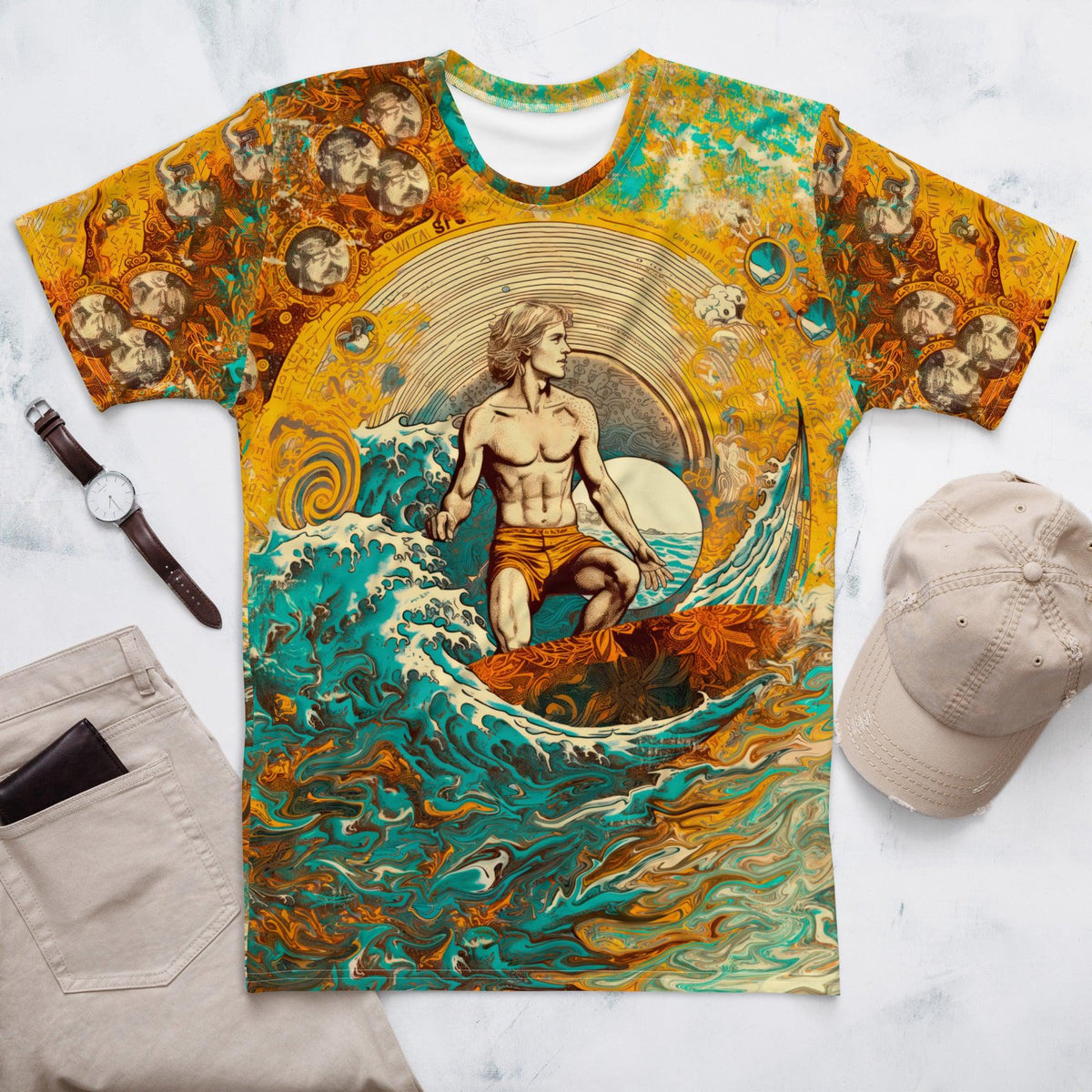 Island Surf Vibes Crew Neck T-Shirt - Beyond T-shirts