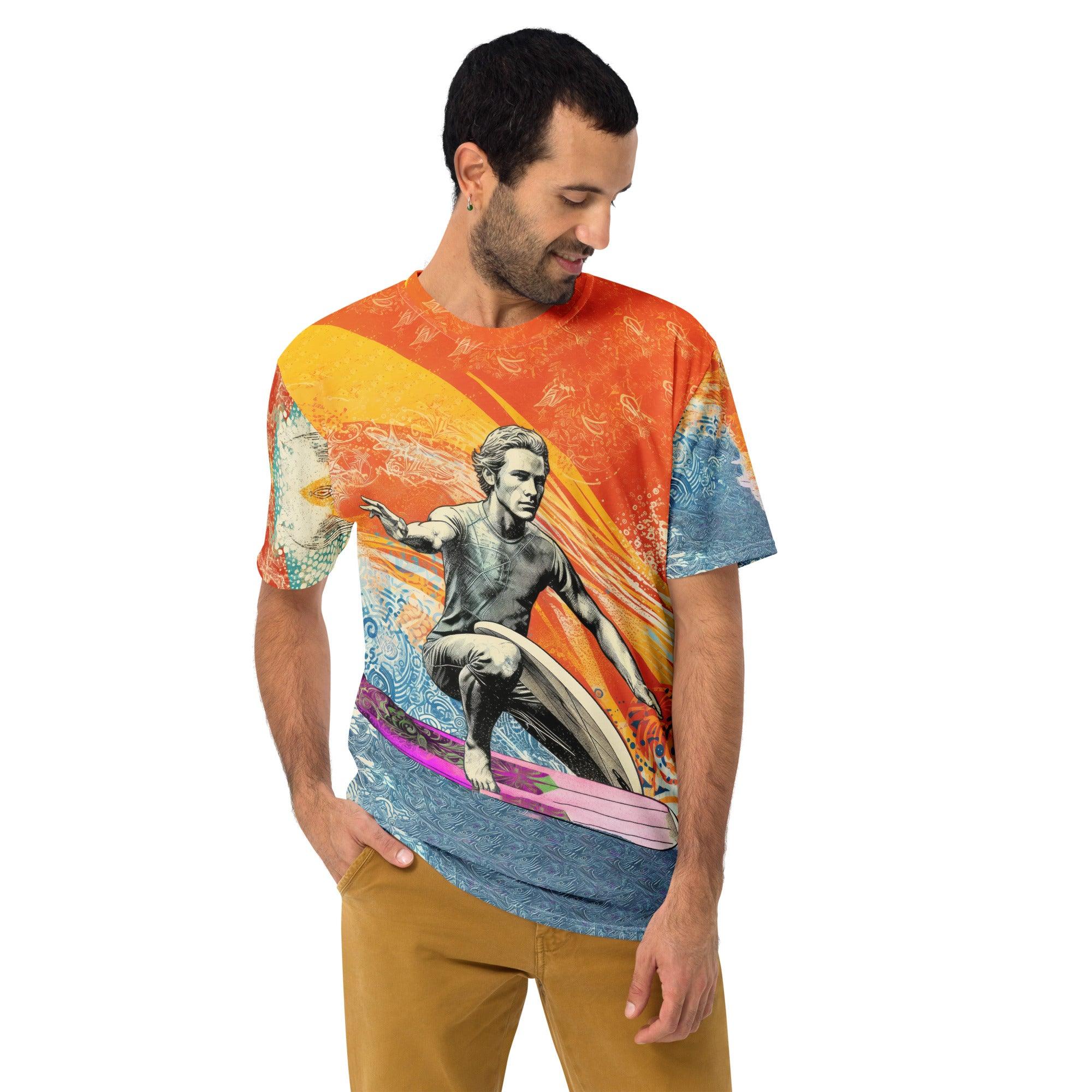 Surfer's Dream All-Over Print Men's Crew Neck T-Shirt - Beyond T-shirts