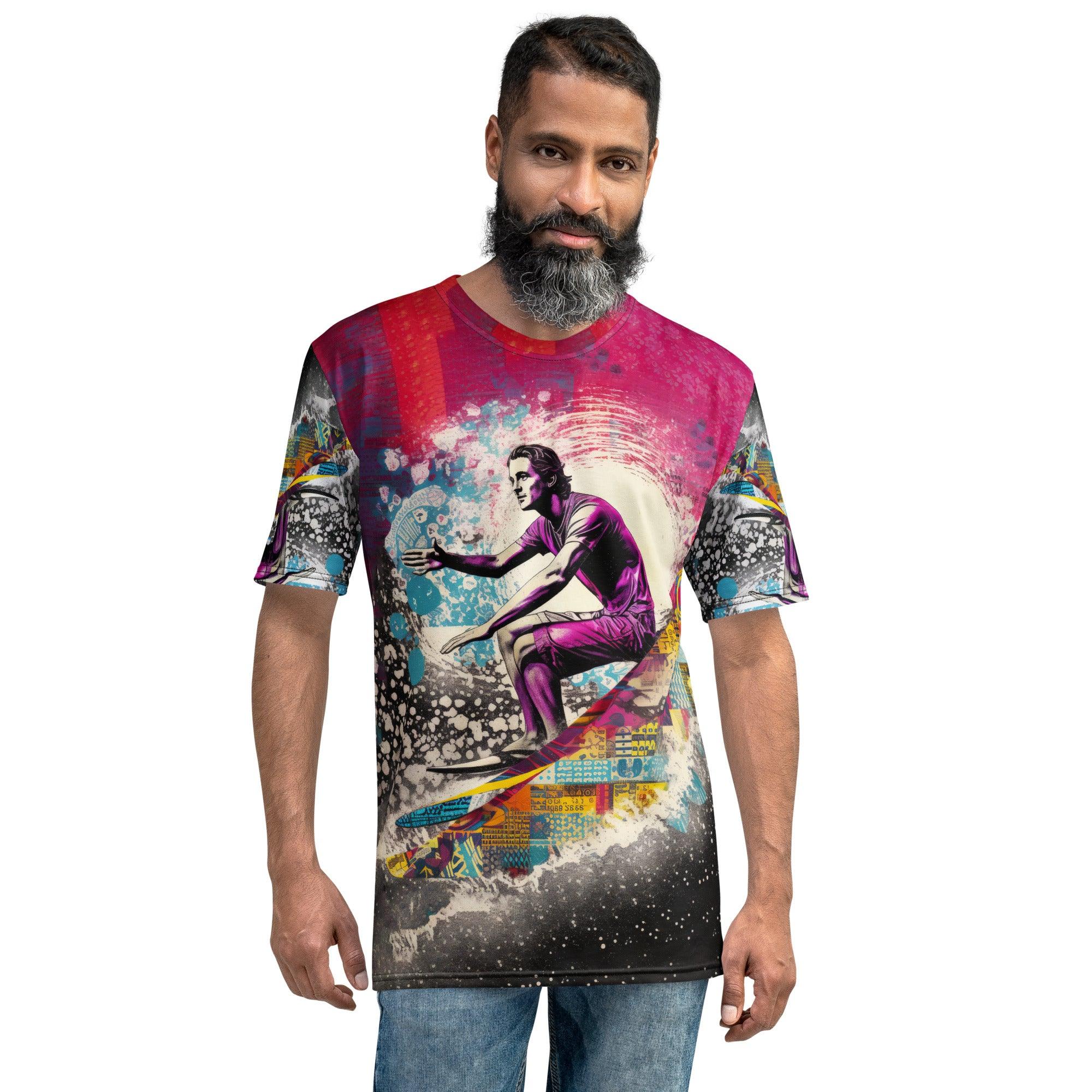 Catching Waves All-Over Print Men's Crew Neck T-Shirt - Beyond T-shirts