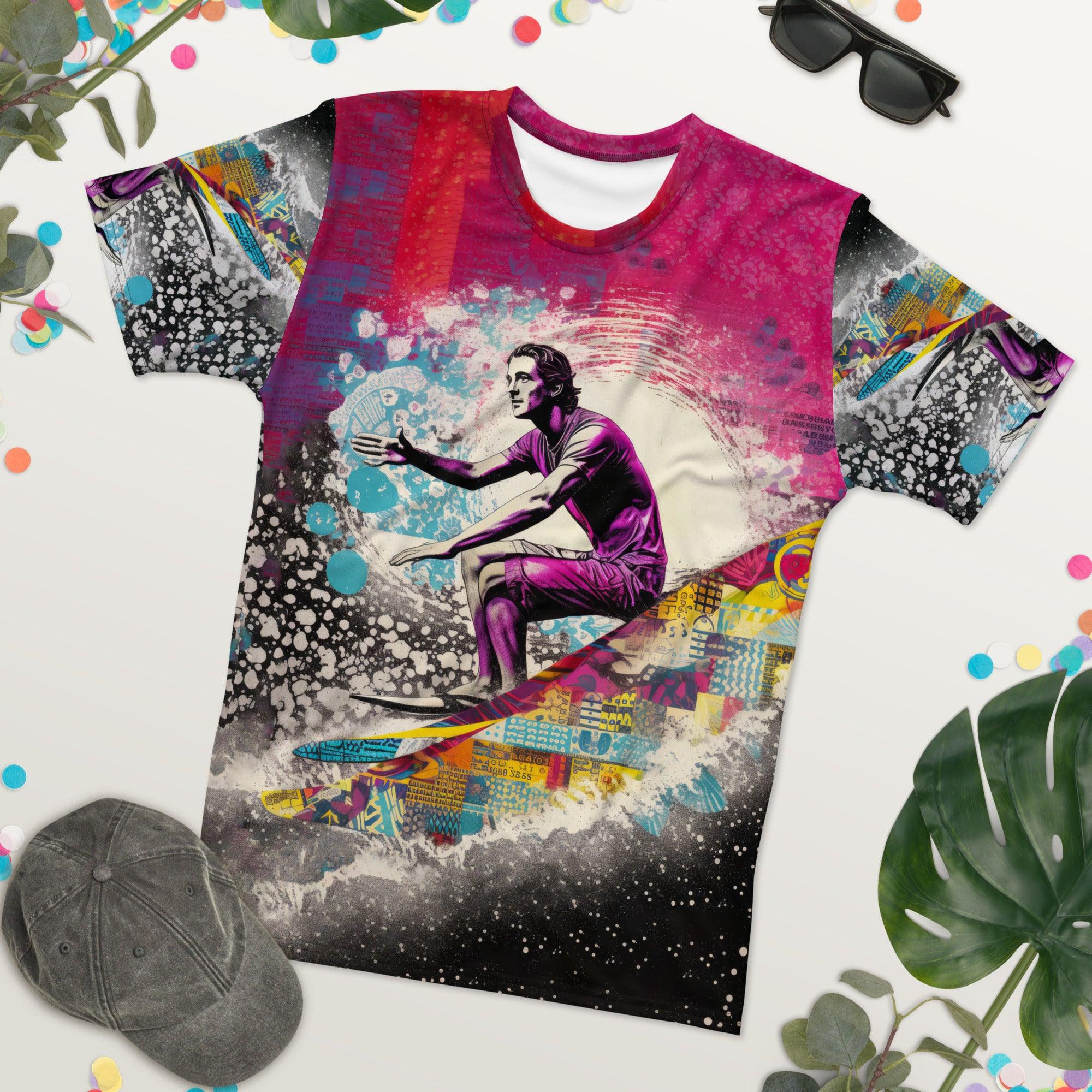 Catching Waves All-Over Print Men's Crew Neck T-Shirt - Beyond T-shirts