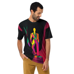 Artistic Brushstrokes All-Over Print Men's Crew Neck - Beyond T-shirts