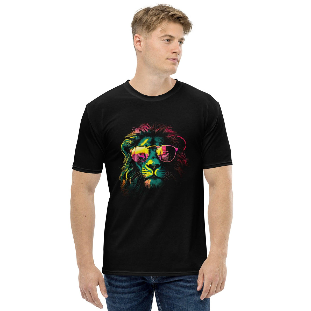 Roaring Lion All-Over Print Men's Crew Neck T-Shirt - Beyond T-shirts