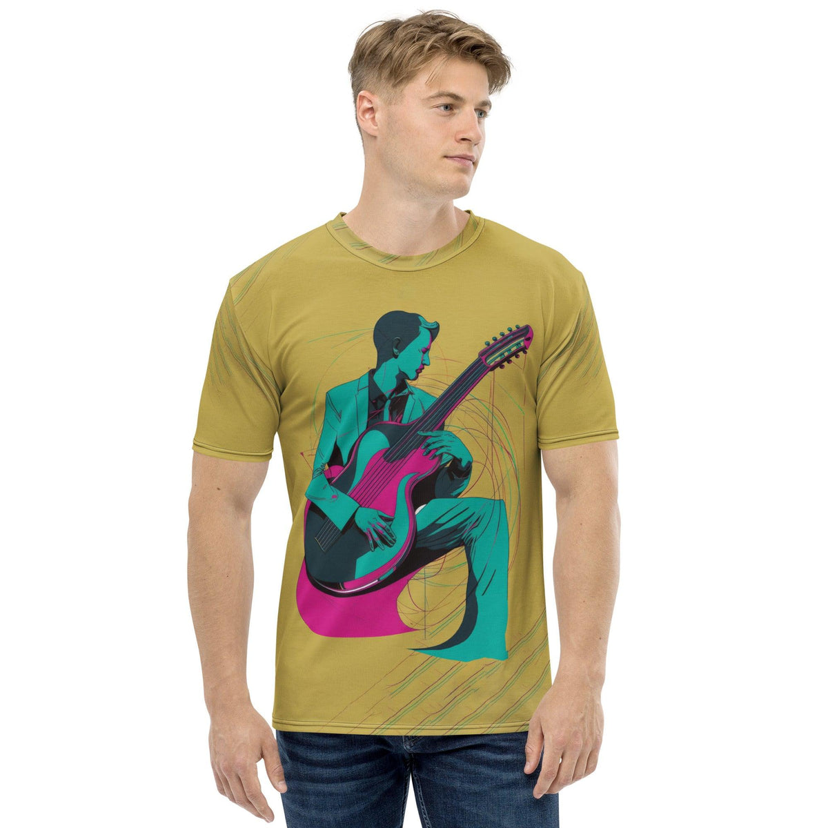 Elegance in Harmony Men's Crew Neck Tee - Beyond T-shirts