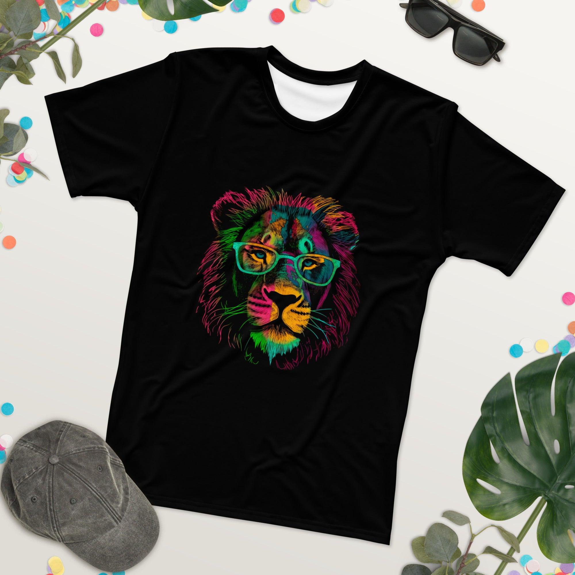 King of the Savanna Men's Crew Neck Lion Tee - Beyond T-shirts