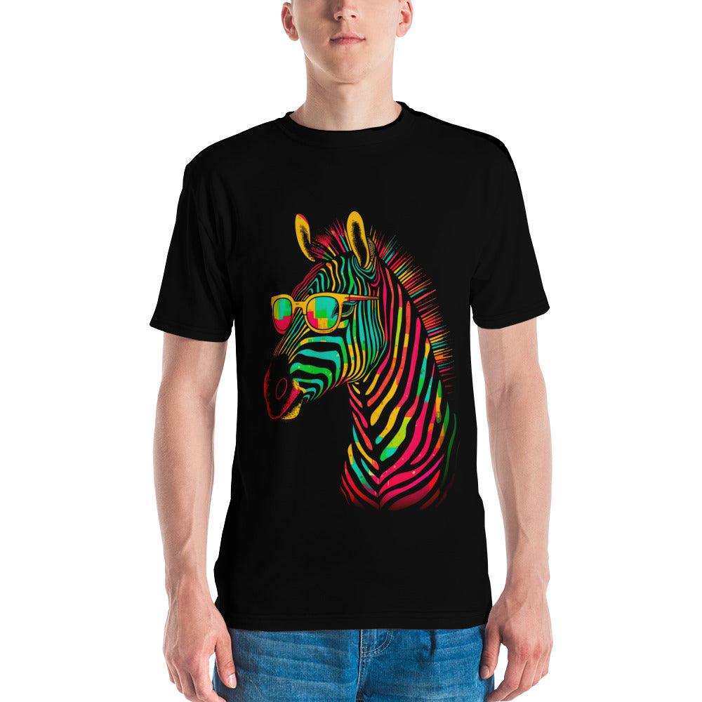 Zebra Serenity Men's All-Over Print Crew Neck T-Shirt - Beyond T-shirts