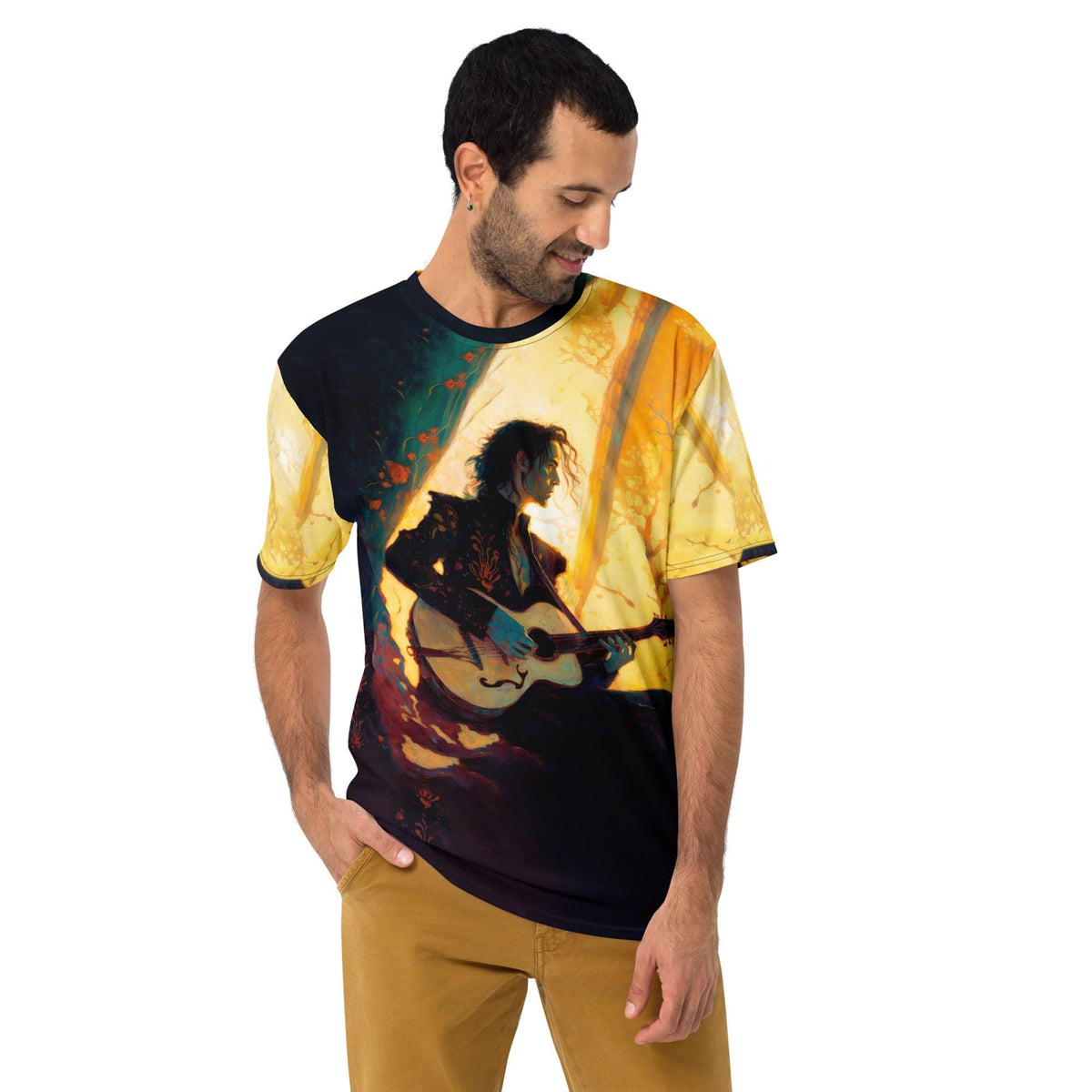 Soulful Saxophone Melody Men's Crew Neck Tee - Beyond T-shirts