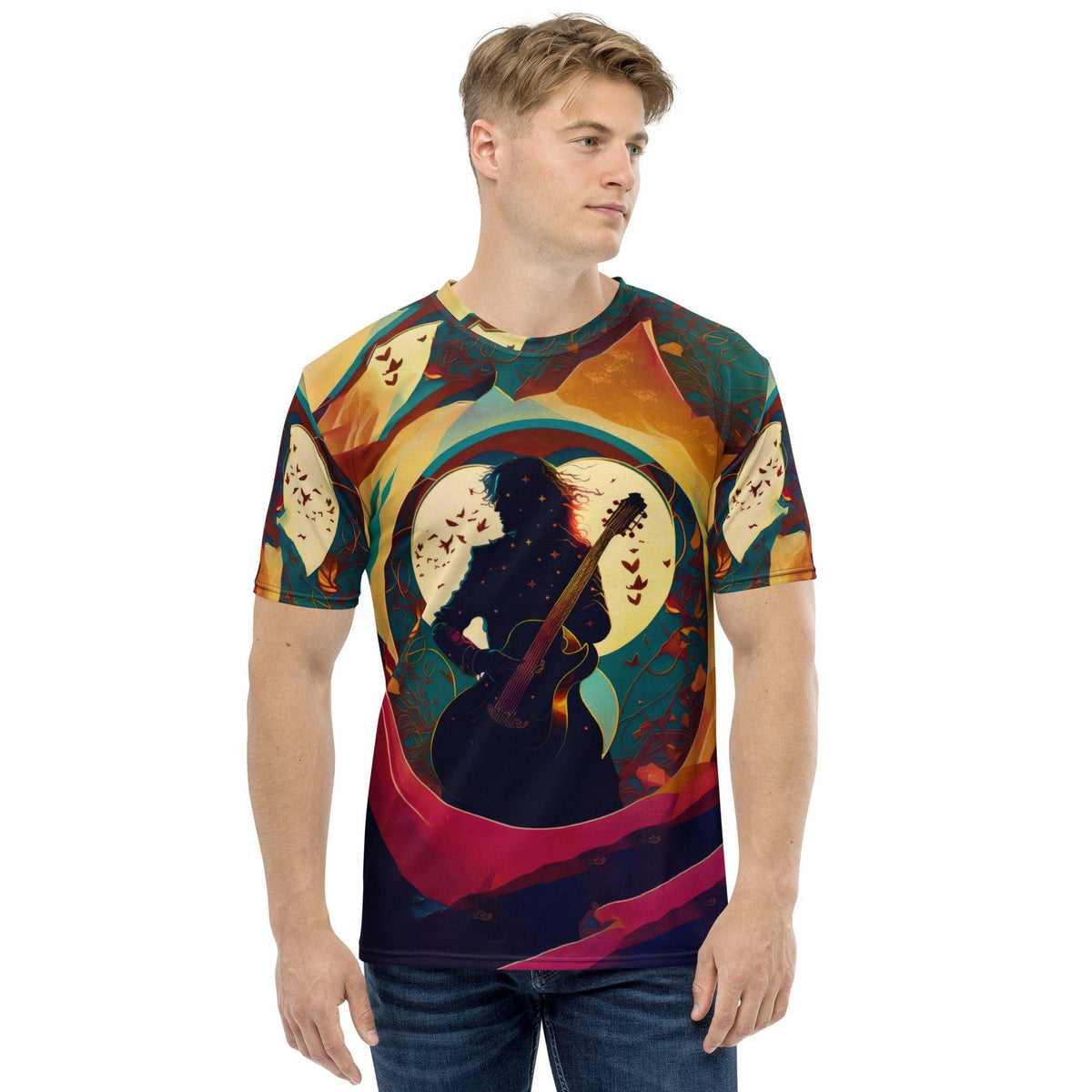 Rhythmic Guitar Strum - Men's Music T-Shirt - Beyond T-shirts