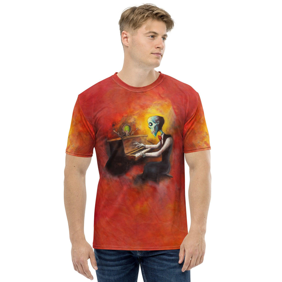 Vampire's Lair Halloween All-Over Print Men's Crew Neck T-Shirt - Beyond T-shirts