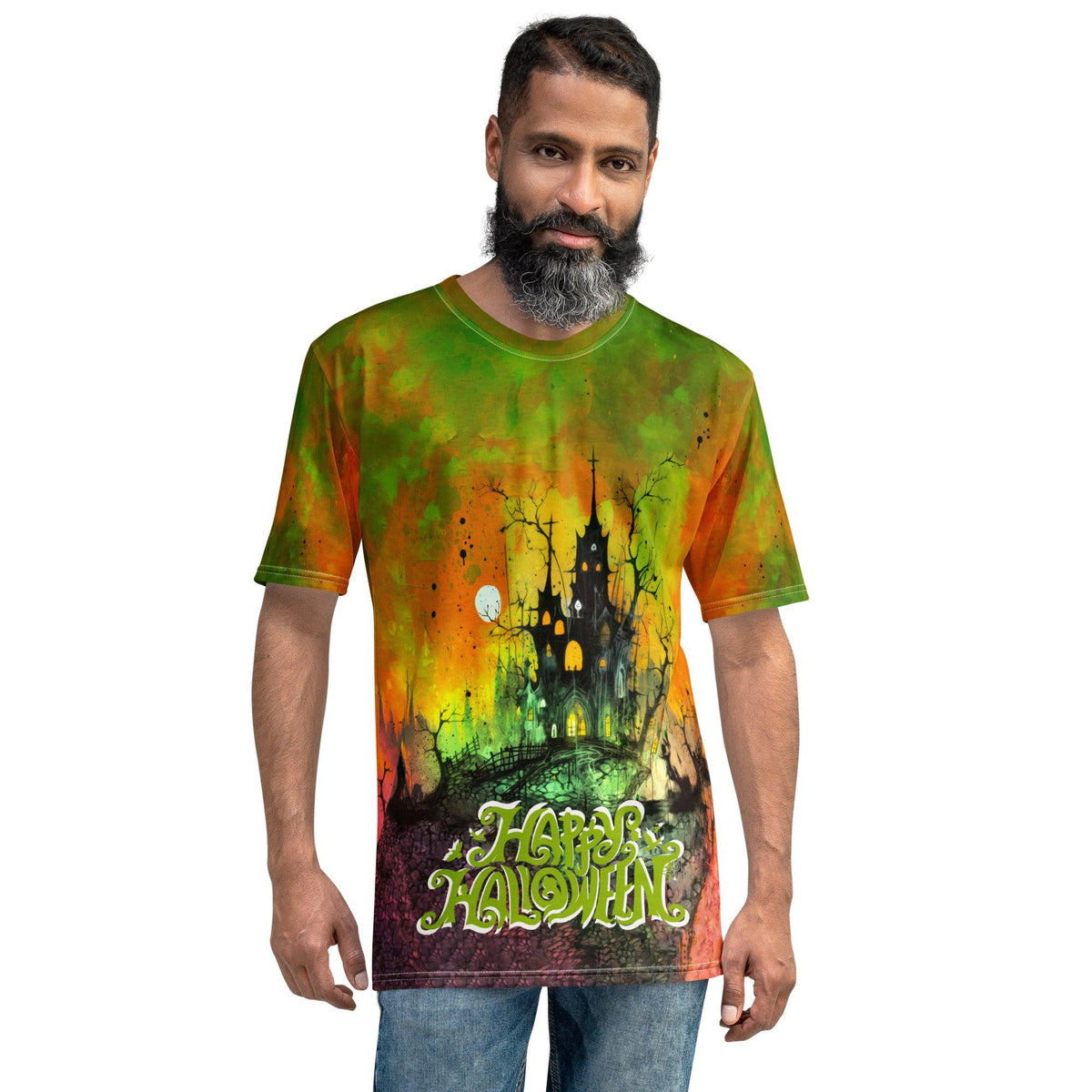 Witch's Broomstick Ride Men's Crew Neck T-Shirt - Beyond T-shirts