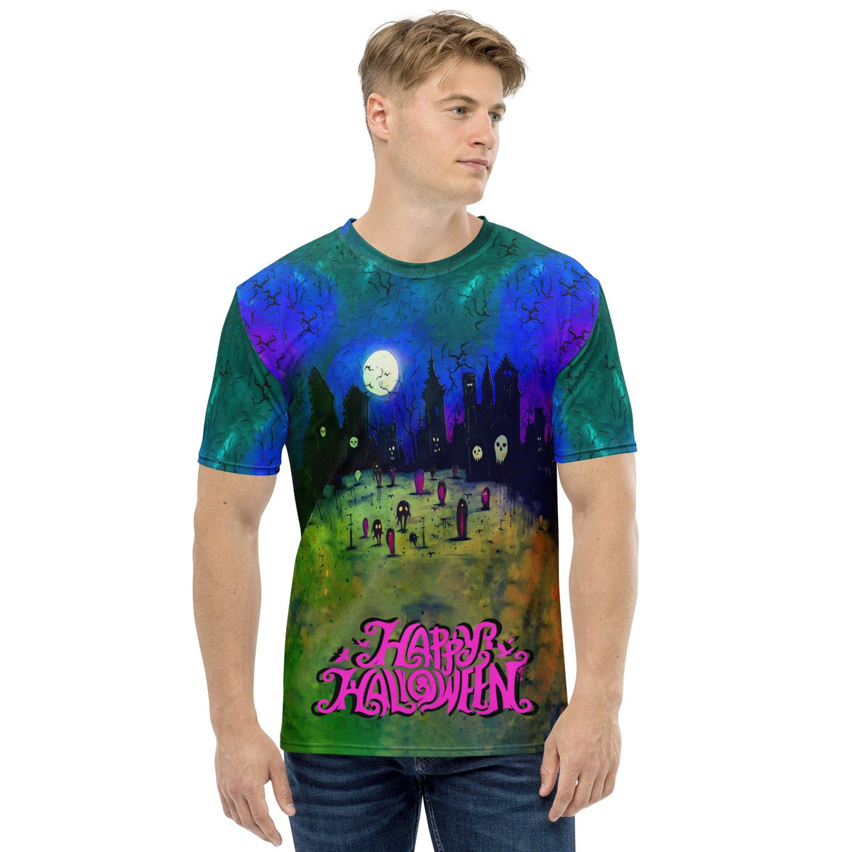 Witch's Spellbook And Cauldron Men's Crew Neck T-Shirt - Beyond T-shirts