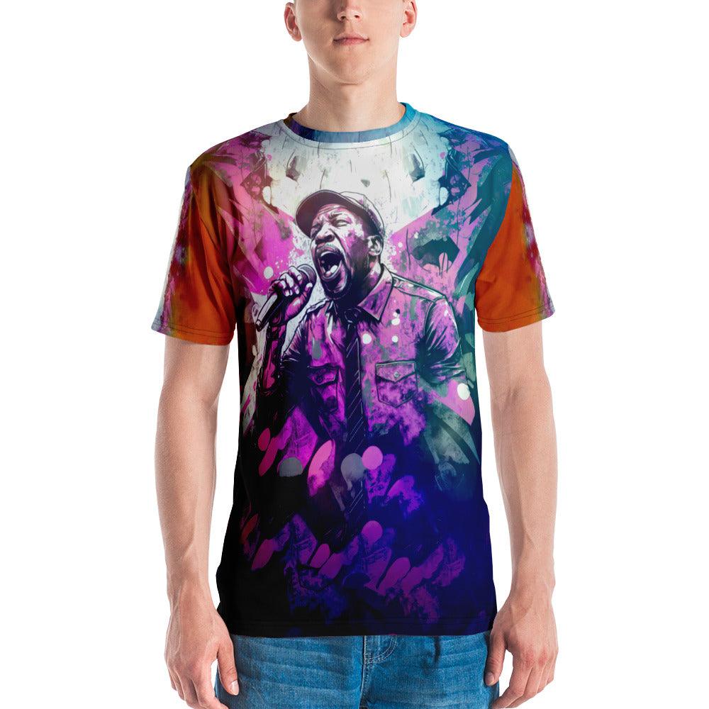 Music Vibes Graffiti All-Over Print Men's Crew Neck T-Shirt - Beyond T-shirts