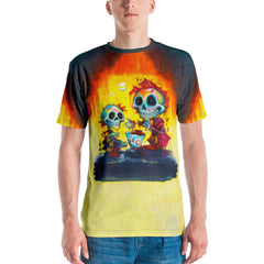 Jack O Lantern Glow All-Over Print Men's Crew Neck T-Shirt - Beyond T-shirts