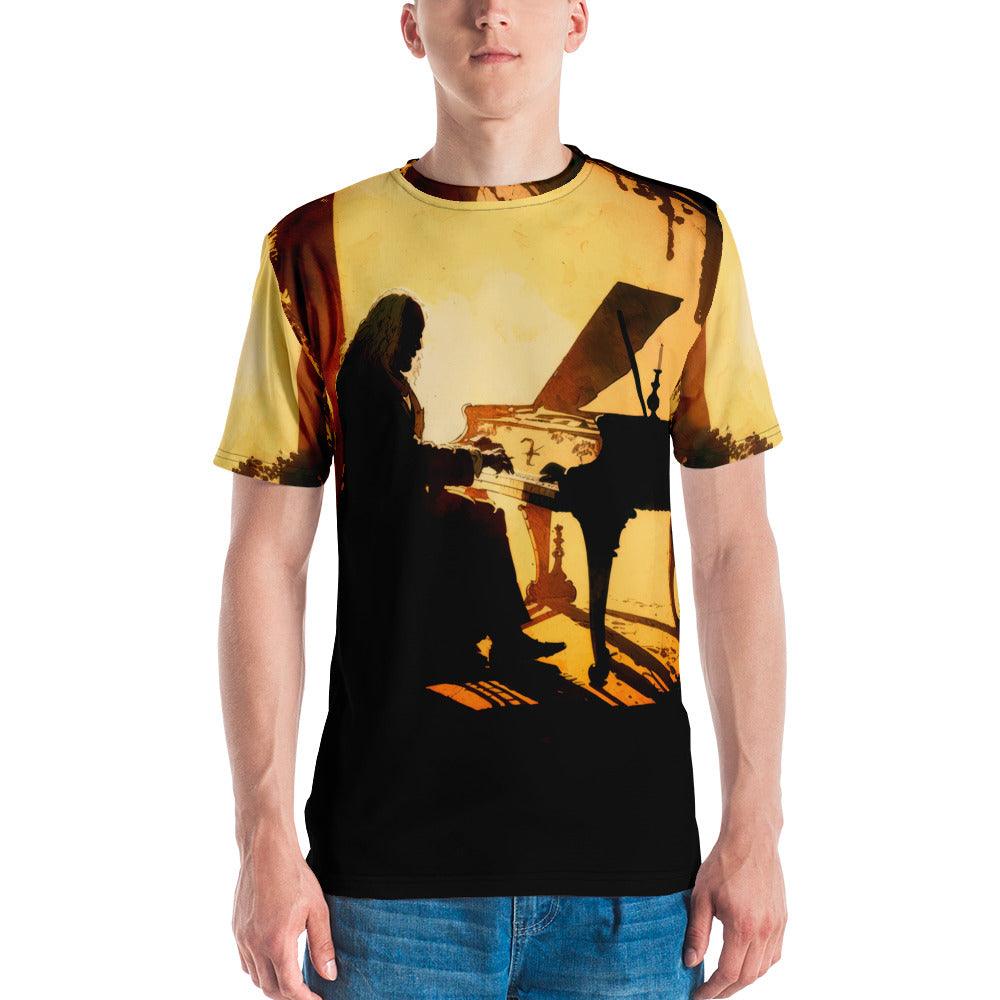 Retro Cassette Tape Melody Men's Crew Neck T-Shirt - All-Over Print - Beyond T-shirts