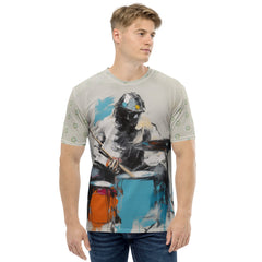 Subdued Geometry All-Over Print Men's Crew Neck T-Shirt