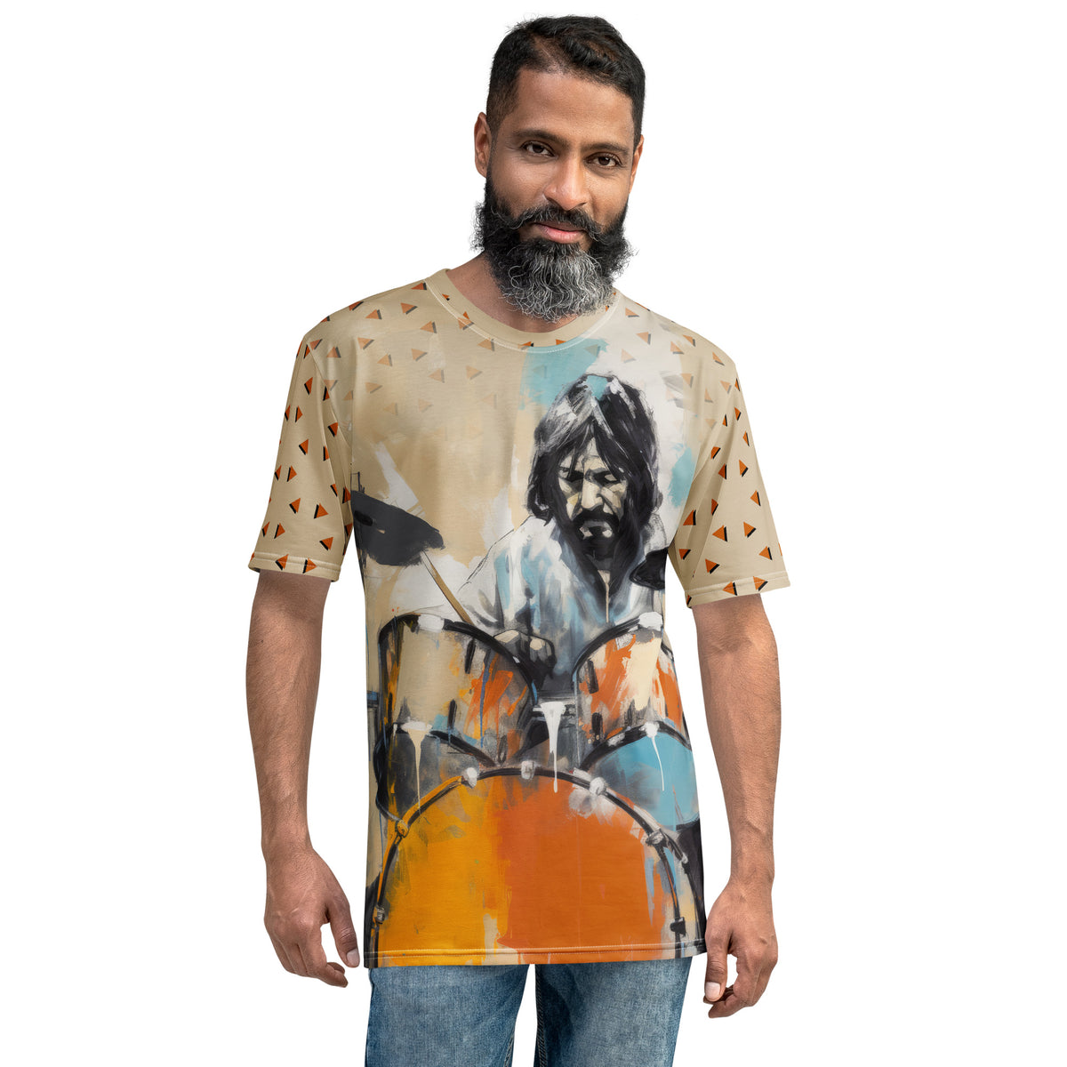 Abstract Reflections All-Over Print Men's Crew Neck T-Shirt