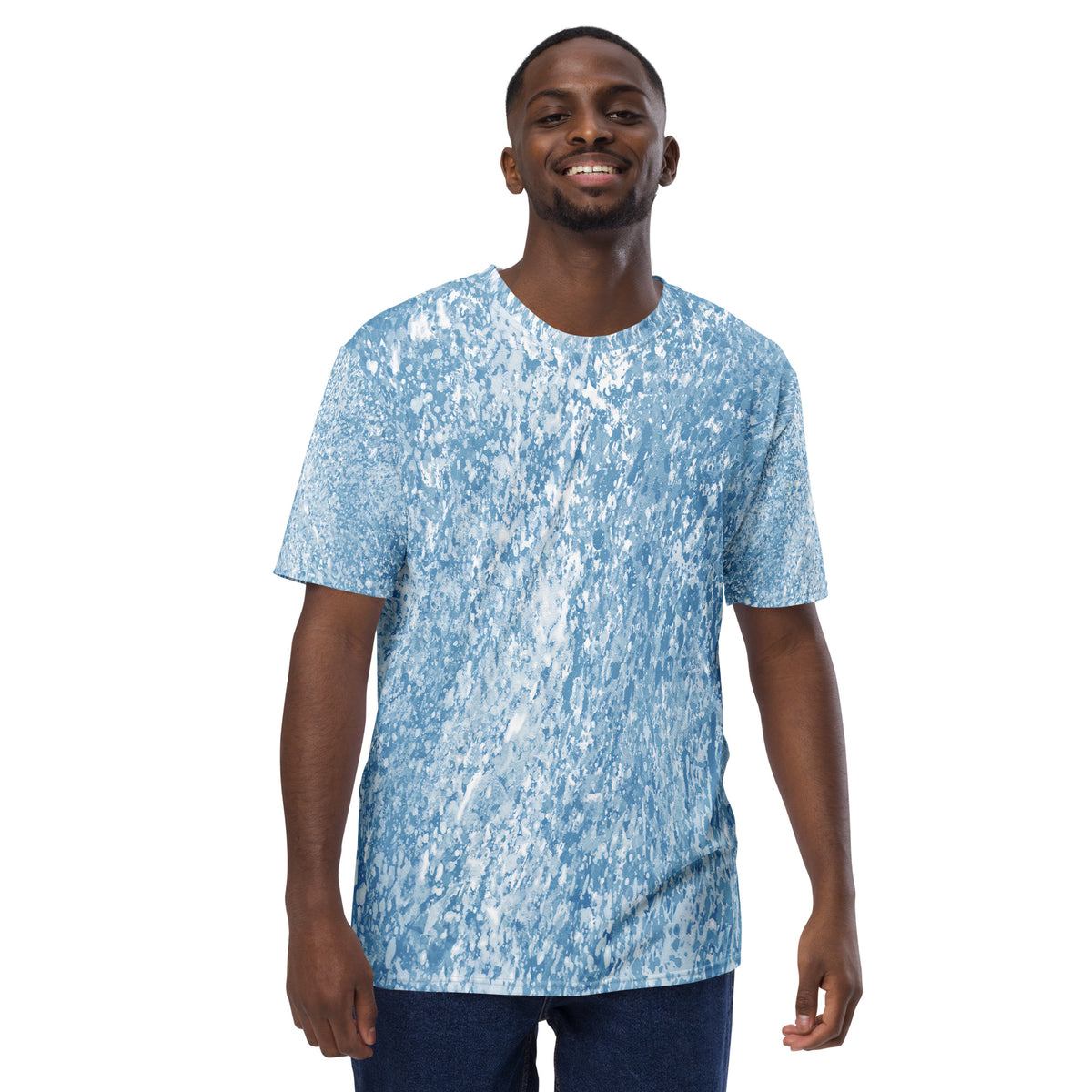 Metallic Sheen Men's Crew Neck T-Shirt